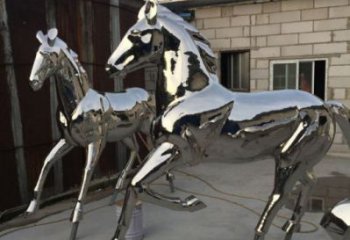 公園戰(zhàn)馬雕塑廠家，廣場園林主題，仿古工藝效果