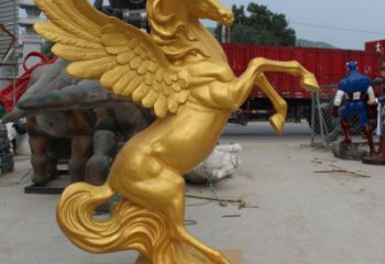 廣場天馬雕塑廠家，動物擺件，仿古工藝