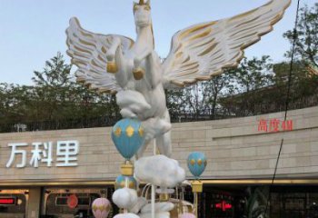預(yù)定景區(qū)天馬雕塑，美陳小品，仿真動物雕塑主題