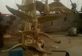 大型大雁雕塑廠家 商業(yè)街廣場(chǎng)雕塑 古銅色擺件