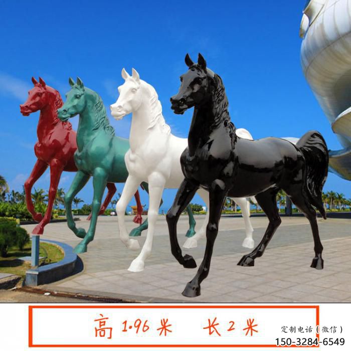 景區(qū)小馬雕塑廠，動物景觀小品系列，彩繪效果工藝