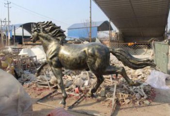 城市小馬雕塑廠家，動物擺件，仿銅工藝