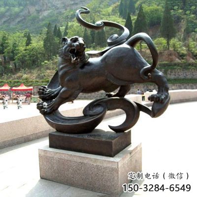 抽象白虎雕塑，仿古動(dòng)漫雕塑，仿古擺件