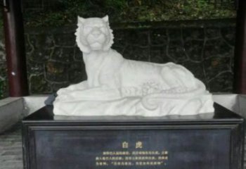 街道白虎雕塑，玻璃鋼仿銅雕塑，古銅效果