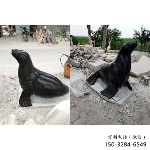廣場海豹雕塑廠家 公園仿真雕塑 抽象擺件