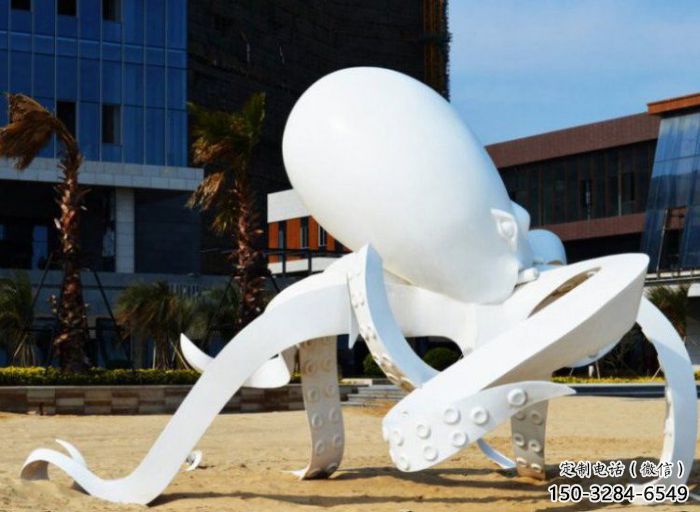 公園烏賊雕塑，生物景觀雕塑，玻璃鋼生物雕塑