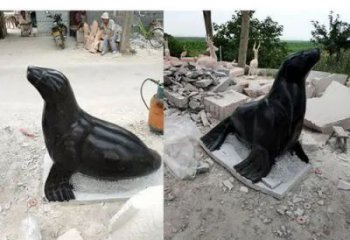 廣場(chǎng)海豹雕塑廠家 公園仿真雕塑 抽象擺件
