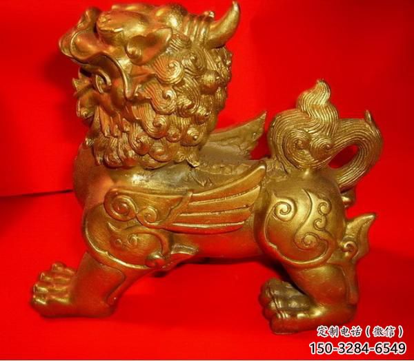 公園貔貅雕塑，景觀廣場(chǎng)雕塑，玻璃鋼仿銅工藝