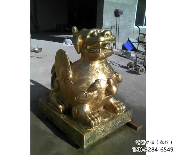 景區(qū)貔貅雕塑，戶外歐式雕塑，玻璃鋼材質(zhì)