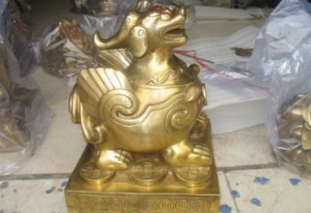 廣場貔貅雕塑廠家，動(dòng)物裝飾雕塑，仿銅制造