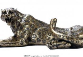 步行街獵豹雕塑，鍛造動(dòng)物雕塑，仿真方式