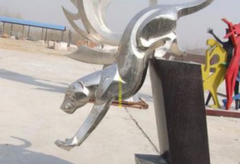 公園獵豹雕塑，仿真動物雕塑，鍛造工藝