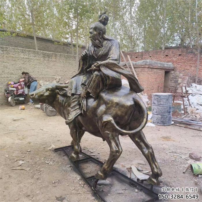 景區(qū)老牛雕塑，仿古動(dòng)物雕塑，鐵藝材質(zhì)