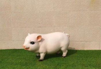 彩繪野豬雕塑，戶外動(dòng)物雕塑，抽象效果