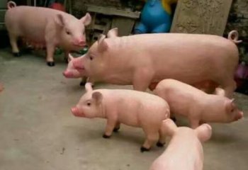 戶外野豬雕塑，動物仿真雕塑，彩繪主題
