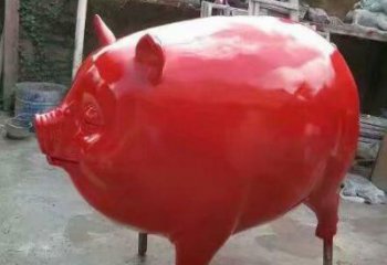 野豬彩繪雕塑，動(dòng)物仿真雕塑，公園廣場(chǎng)擺件