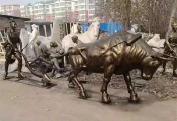 戶(hù)外老牛雕塑，動(dòng)物美陳雕塑，仿真工藝