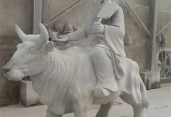 校園老牛雕塑，騎牛老子雕塑，廣場(chǎng)動(dòng)物主題