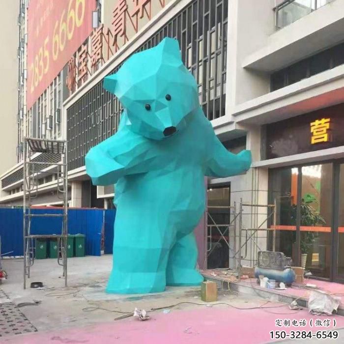 戶外狗熊雕塑，切面動(dòng)物雕塑，卡通主題