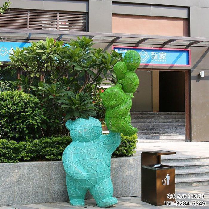 大型狗熊雕塑，戶外仿真雕塑，烤漆工藝