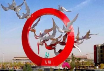 公園鴿子雕塑，彩繪動(dòng)物雕塑，烤漆工藝