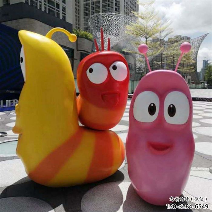 售樓部蟲子雕塑，彩繪戶外雕塑，動漫題材