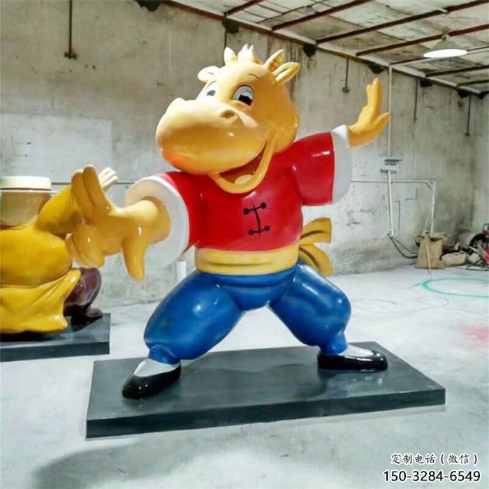 園林龍貓雕塑，噴漆美陳雕塑，彩繪形式
