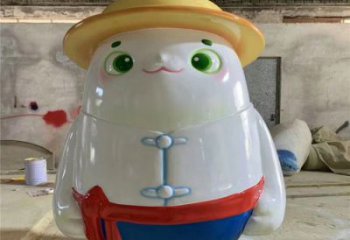 廣場龍貓雕塑，卡通動(dòng)物雕塑，彩繪制造