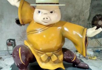 小區(qū)龍貓雕塑，卡通主題雕塑，抽象效果