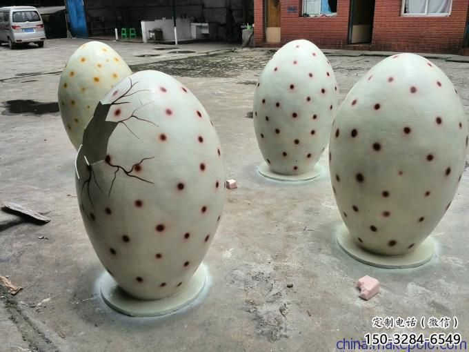 大型恐龍蛋雕塑廠家 歐式步行街?jǐn)[件 彩繪雕塑
