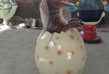 店門口恐龍蛋雕塑廠 創(chuàng)意動漫雕塑 仿真擺件