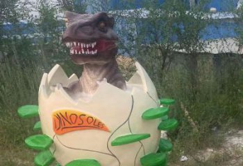公園恐龍蛋雕塑廠家 酒店門口雕塑 彩繪擺件