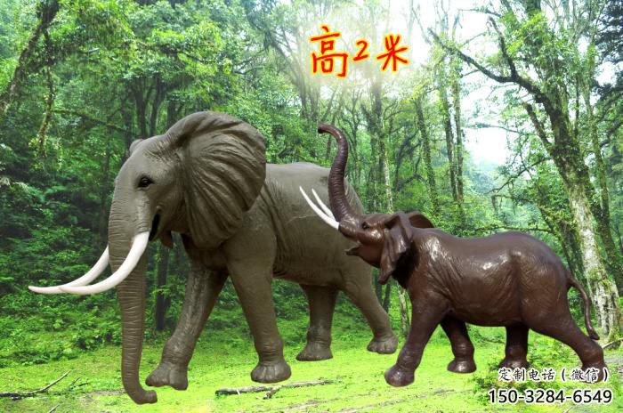 雕塑大象景觀制造，動物小品，景觀仿真大象雕塑優(yōu)價