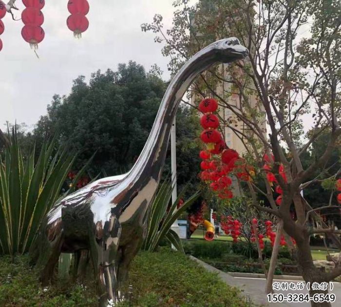 恐龍雕塑通用，花園小品，廣場(chǎng)鏡面恐龍雕塑廠(chǎng)家