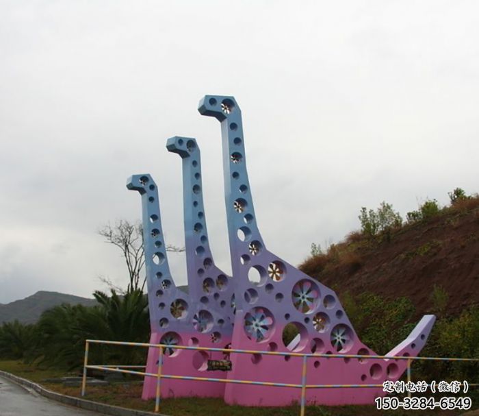 鏤空恐龍雕塑精選，露天雕塑，景觀烤漆恐龍雕塑訂做