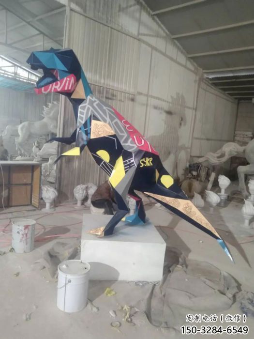 社區(qū)恐龍雕塑常用，景觀概念，烤漆恐龍雕塑展品