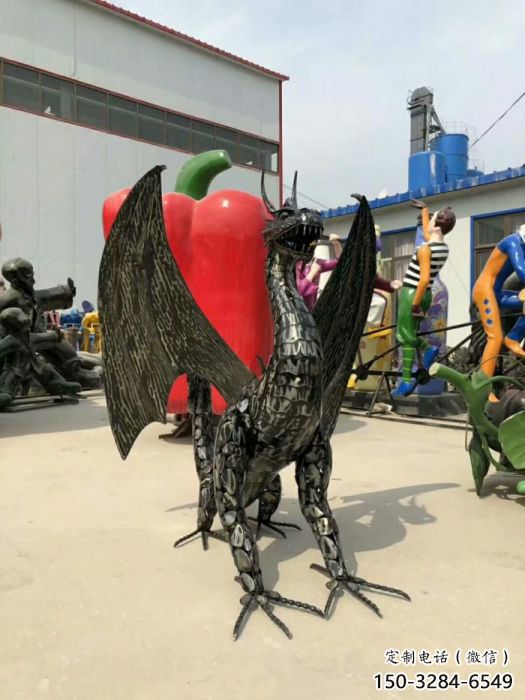 金屬恐龍雕塑制作，城市裝飾，鐵藝恐龍雕塑標準