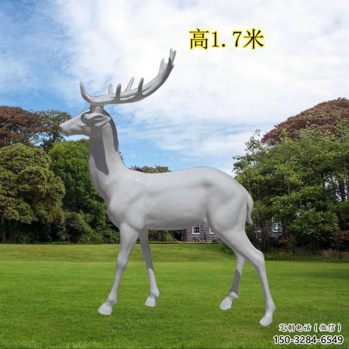梅花鹿雕塑生產(chǎn)，動物雕塑，玻璃鋼梅花鹿雕塑定制