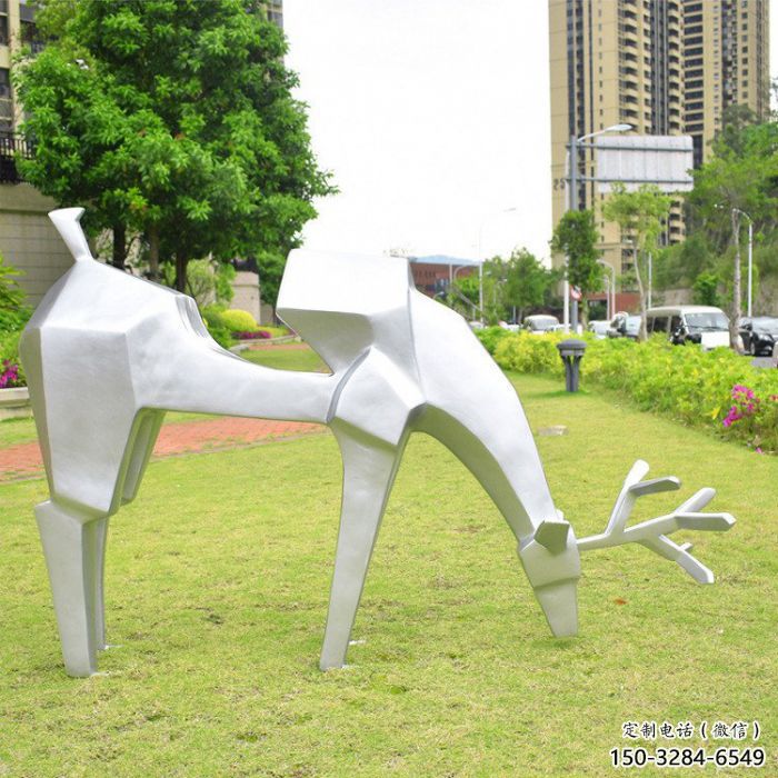 小鹿雕塑精選，露天雕塑，抽象小鹿雕塑制作展品