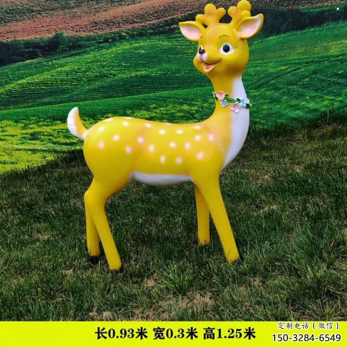 公園小鹿雕塑精選，室外軟裝，抽象卡通小鹿雕塑精選