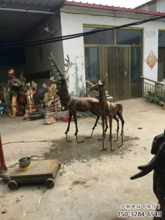 校園馴鹿雕塑，拉絲海洋雕塑，卡通主題