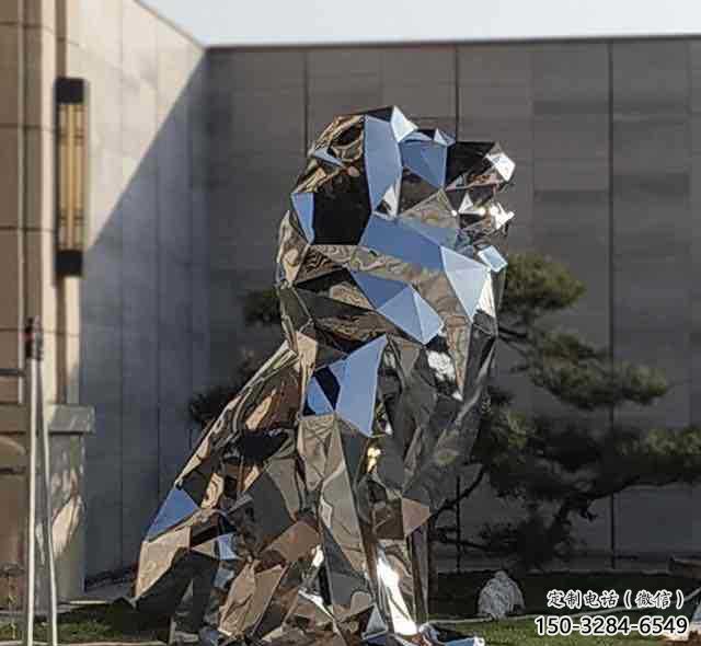 景觀獅子雕塑精選，陸地擺件，公園不銹鋼獅子雕塑精品