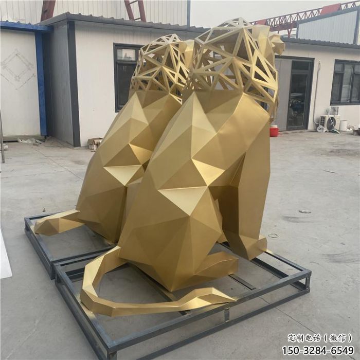 景觀獅子雕塑制造，歐式風(fēng)格，不銹鋼獅子雕塑定價(jià)