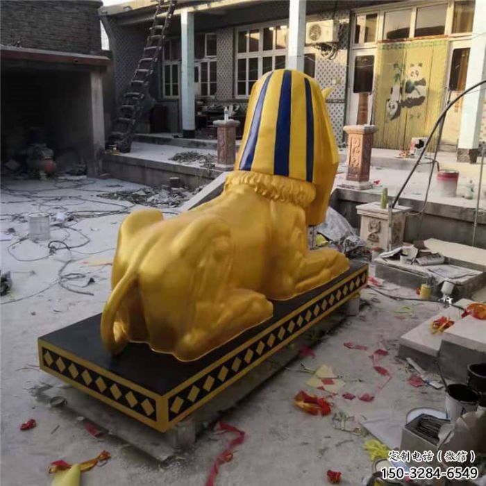 獅子雕塑觀賞型，公園小品，景觀獅子人獸雕塑常用
