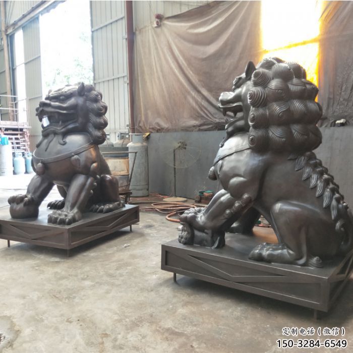景區(qū)獅子雕塑通用，陸地?cái)[件，各類蹲獅雕塑點(diǎn)擊