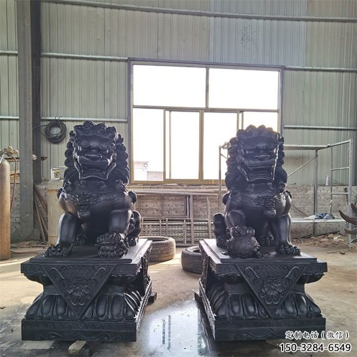 獅子雕塑擺件，動(dòng)物擺件，景觀蹲獅雕塑選定