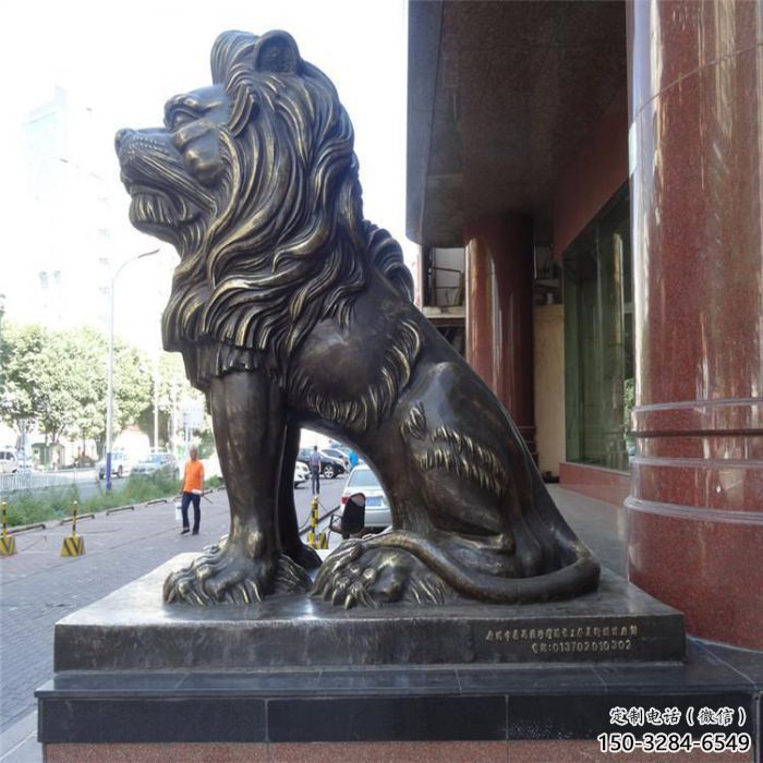 獅子雕塑定制制造，歐式風(fēng)格，蹲獅雕塑裝飾供給