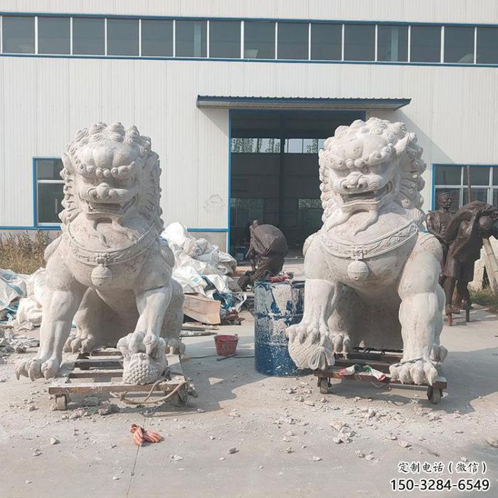 獅子雕塑供給，中式工藝，蹲獅雕塑精品磨具