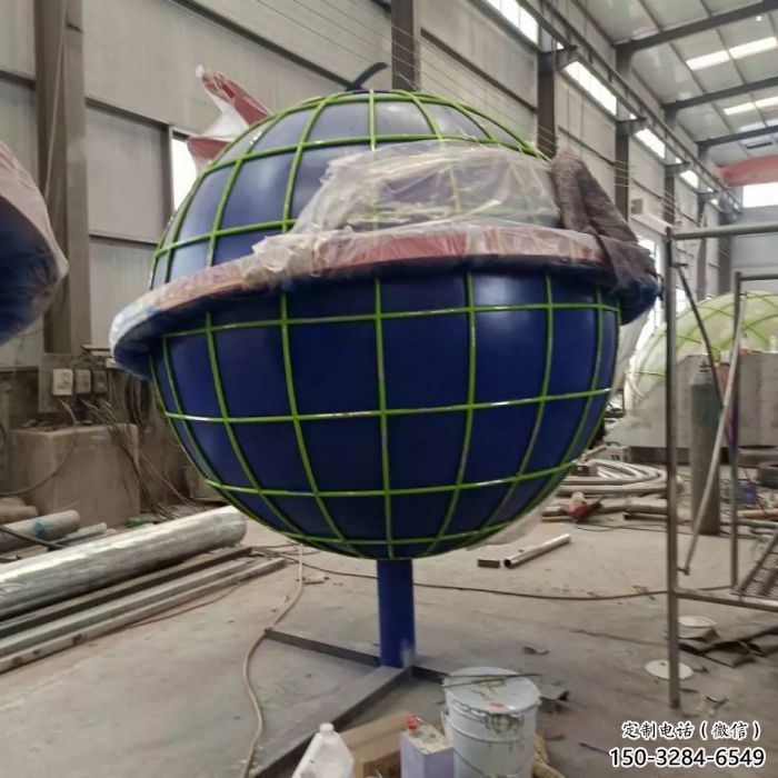 地球雕塑標準，烤漆工藝，不銹鋼地球雕塑精品
