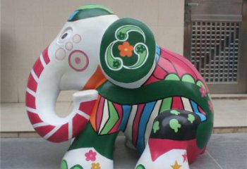 景觀大象雕塑供應，花園小品，酒店彩繪大象雕塑展品